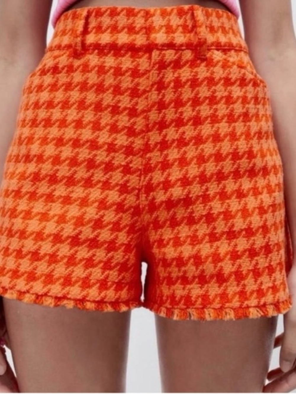 Zara houndstooth shorts